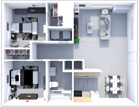 a floor plan of a 1 bedroom apartment